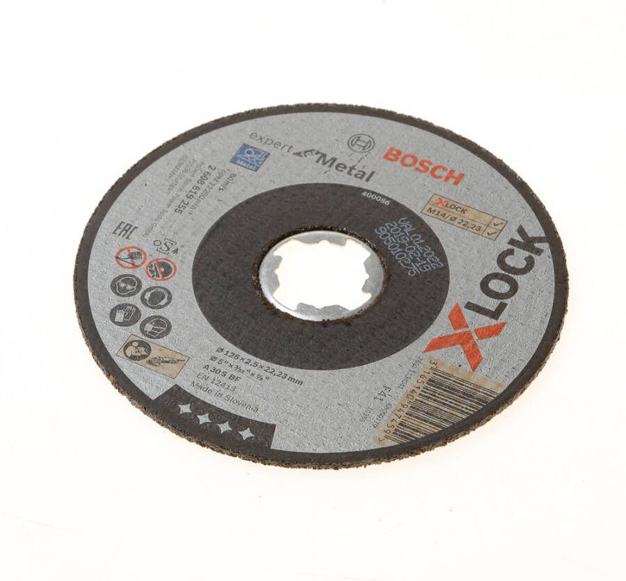 Bosch Accessoires X-LOCK Slijpschijf Expert for Metal 125x2.5x22.23mm recht 1 stuk(s) 2608619255