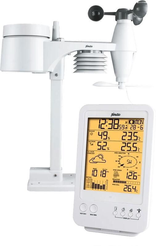 Alecto WS-4800 Professioneel weerstation met draadloze sensor wit WS-4800 - Foto 2