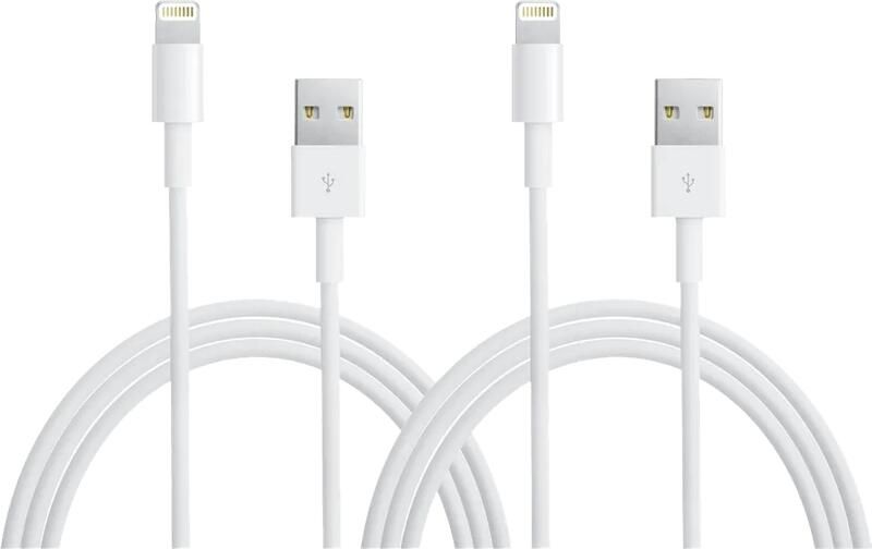 Apple Usb A naar Lightning Kabel 1m Kunststof Wit Duopack