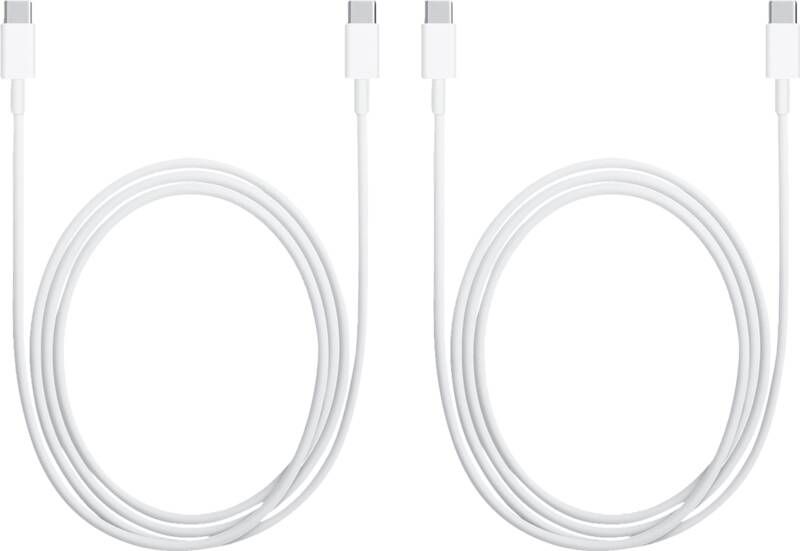 Apple Usb C naar Usb C Kabel 2m Kunststof Wit Duo Pack