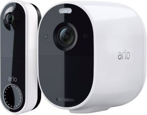 Arlo Essential Beveiligingscamera Wit + Wire Free Video Doorbell Wit