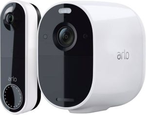 Arlo Pro 4 Beveiligingscamera Wit + Wire Free Video Doorbell Wit