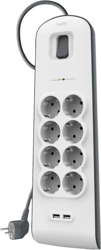 Belkin Surge Protector 8 outlet 2 meter 2x usb