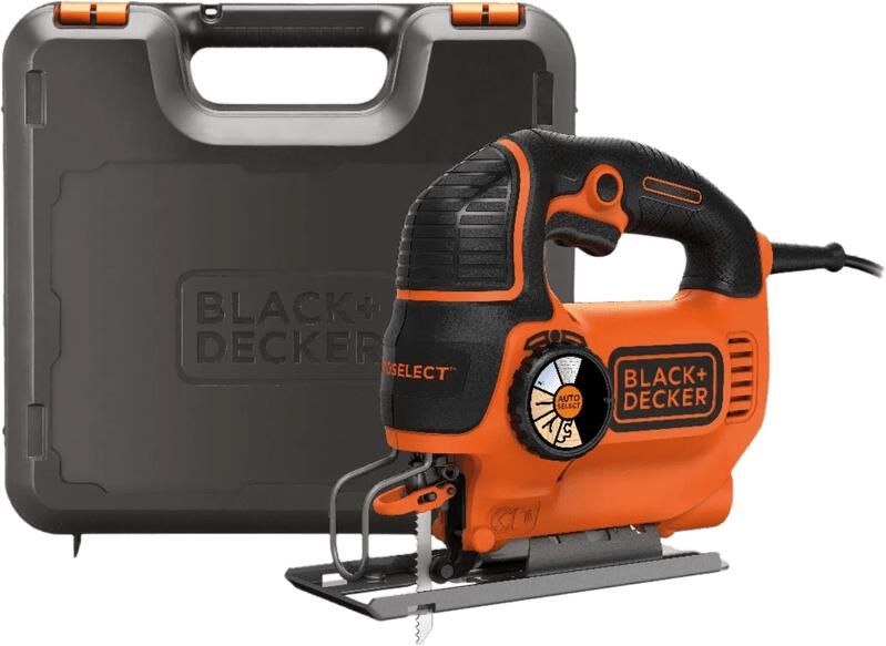Black+Decker KS801SEK 550W Pendeldecoupeerzaag | In koffer | 1x antisplinterplaatje | 1x Zaagblad KS801SEK-QS