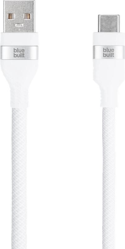 BlueBuilt Usb A naar Usb C Kabel 1 5m Nylon Wit