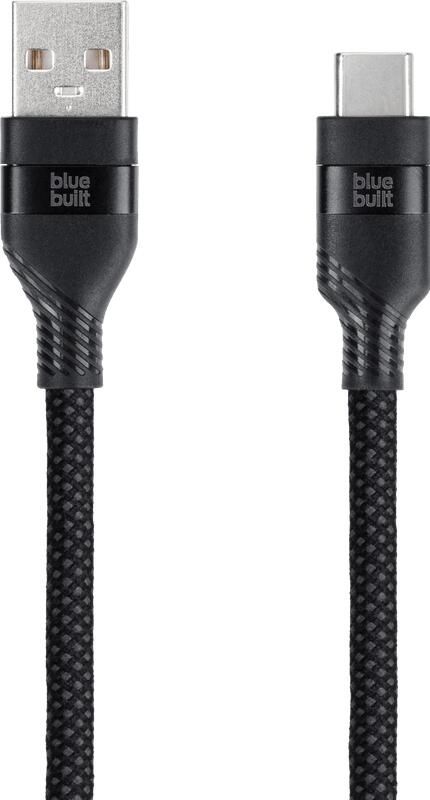 BlueBuilt Usb A naar Usb C Kabel 3m Nylon Zwart