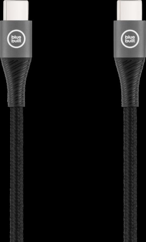 BlueBuilt Usb C naar Usb C Kabel 1 5m Nylon Zwart