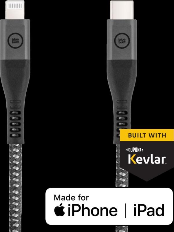 BlueBuilt Usb C naar Lightning Kabel 1 5m Kevlar Zwart