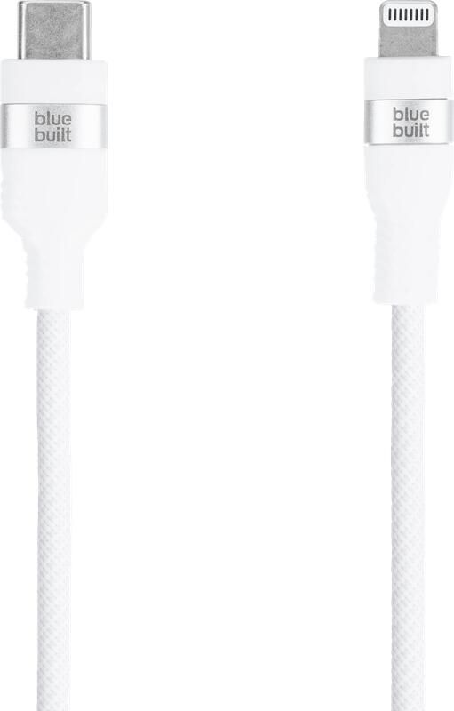 BlueBuilt Usb C naar Lightning Kabel 1 5m Nylon Wit