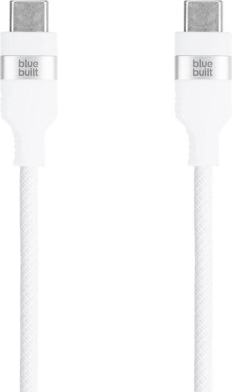 BlueBuilt Usb C naar Usb C Kabel 1 5m Magnetisch Nylon Wit