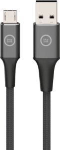 BlueBuilt Usb A naar Micro Usb Kabel Nylon Zwart 1 5m