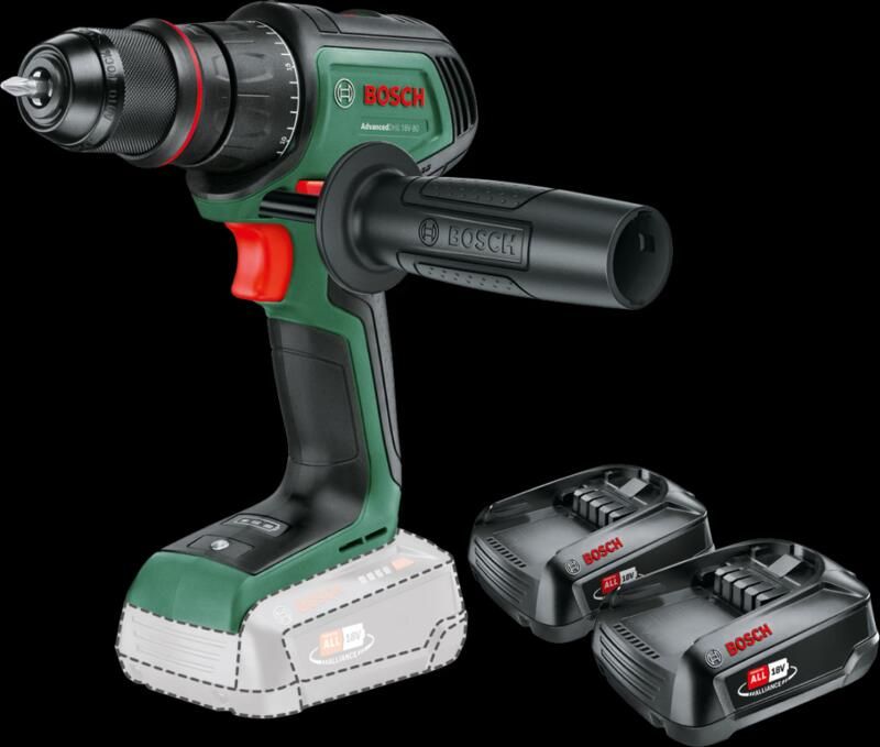 Bosch AdvancedDrill 18V-80 + 2.5 Ah accu (2x)
