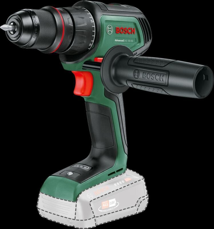 Bosch Groen AdvancedDrill 18V-80 QuickSnap Accuschroefboormachine | Zonder accu en lader 06039E2000