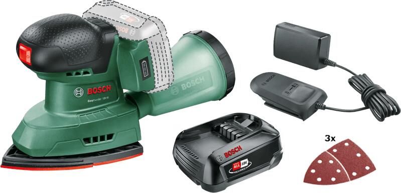 Bosch EasySander 18V-8 + Starterset 18V 2 5 Ah Accu