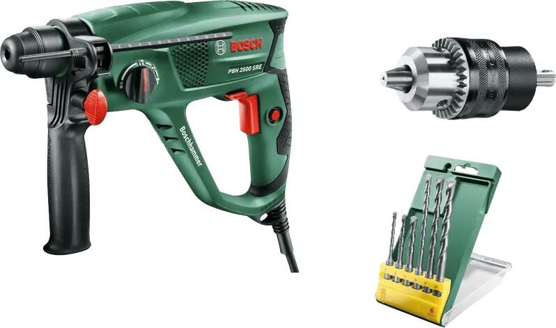 Bosch Groen PBH 2500 SRE Boorhamer | 600w 1.9 Joule 0603344402