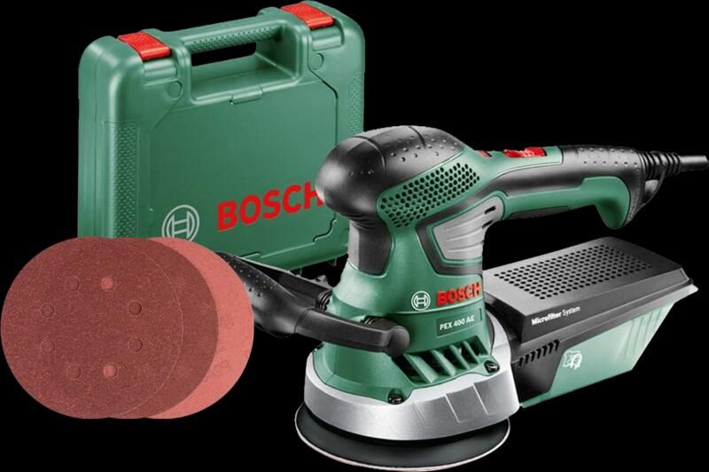 Bosch PEX 400 AE + schuurpapier 125 mm (25x)