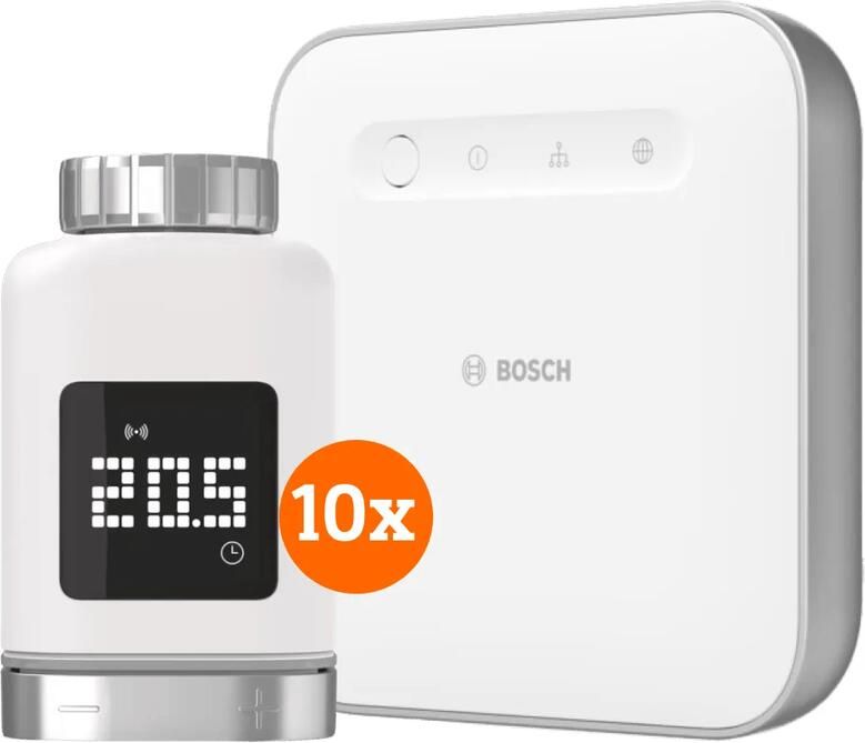 Bosch Slimme Radiatorknoppen 10-Pack + Smart Home Controller