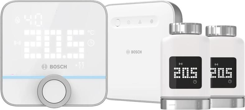 Bosch Slimme Radiatorknoppen Duo Pack + Slimme Kamerthermostaat + Smart Home Controller