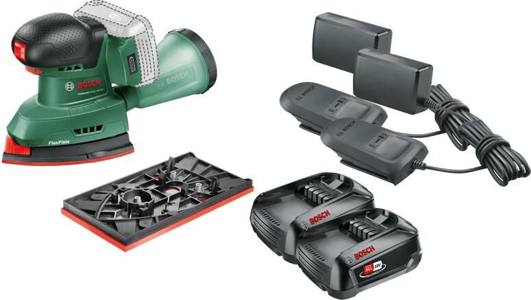 Bosch Universal Sander 18V-10 2 5 Ah Accu (2x) Starterspakket