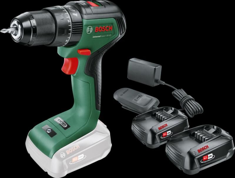 Bosch UniversalImpact 18V-60 + 2.5 Ah Accu (2x)