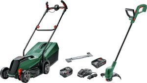 Bosch CityMower 18V-32 + Easygrasscut 18 incl. 4 Ah accu's (2x)