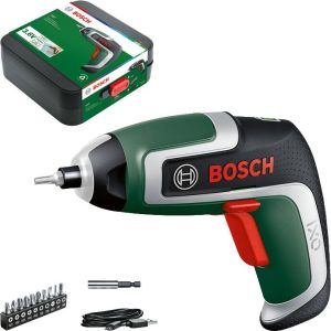 Bosch Groen IXO 7 Accu Schroevendraaier | 3 6 V | 2 0 Ah | 5 Nm | incl. 10-delige bitset | In opbergbox 06039E0000