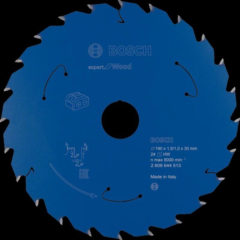 Bosch Accessoires Expert for Wood cirkelzaagblad voor accuzagen 190x1 5 1x30 T24 1 stuk(s) 2608644513