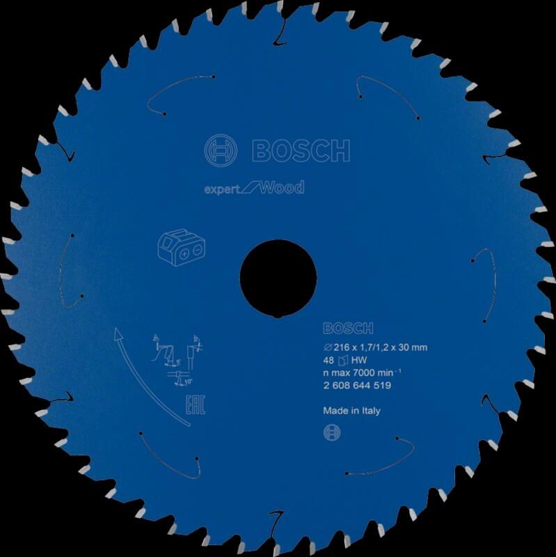 Bosch Accessoires Expert for Wood cirkelzaagblad voor accuzagen 216x1 7 1 2x30 T48 1 stuk(s) 2608644519