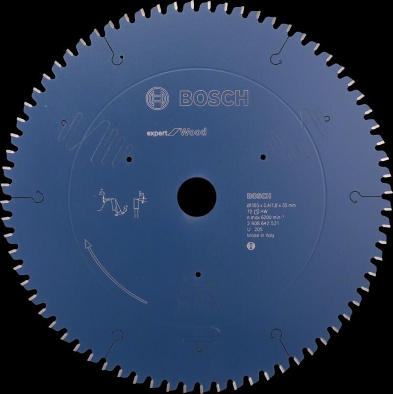 Bosch Accessoires Cirkelzaagblad expert for Wood 305x30x2.4 1.8x72 T 2608642531