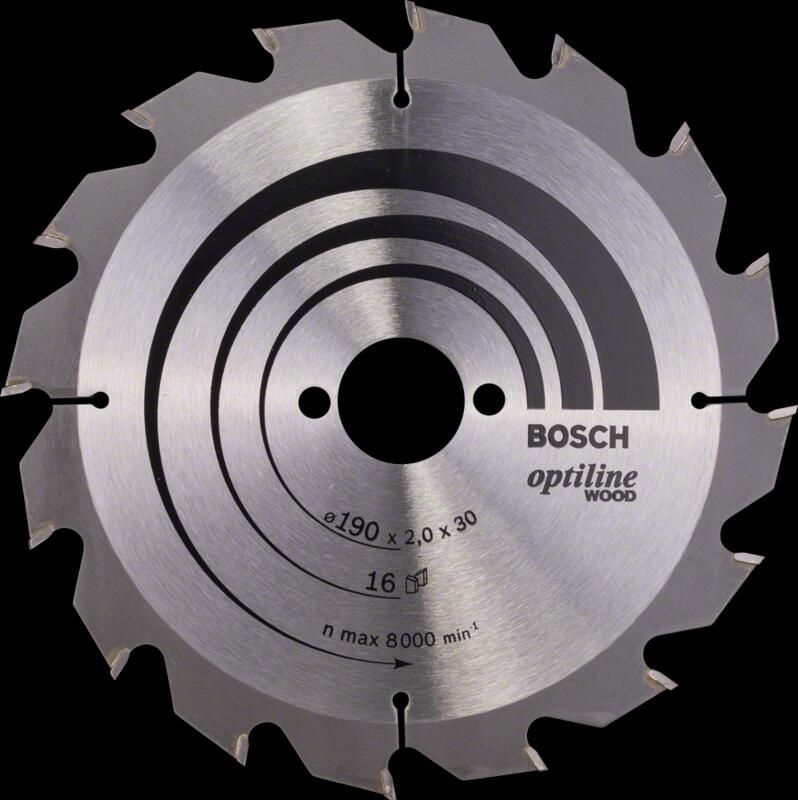 Bosch Accessoires Cirkelzaagblad Optiline Wood 190 x 30 x 2 0 mm 16 1st 2608641184 - Foto 2