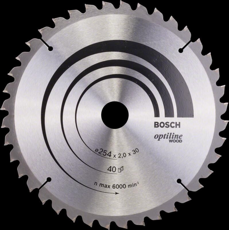 Bosch Accessoires Cirkelzaagblad Optiline Wood 254 x 30 x 2 0 mm 40 1st 2608640435