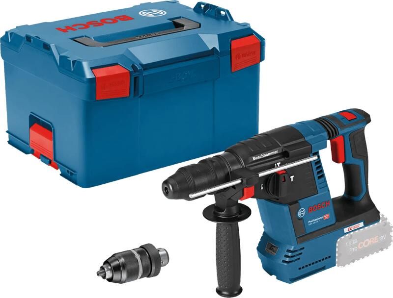 Bosch Blauw GBH 18V-26 F Accu Boorhamer | Incl. Boorhouder en Handgreep 061191000J