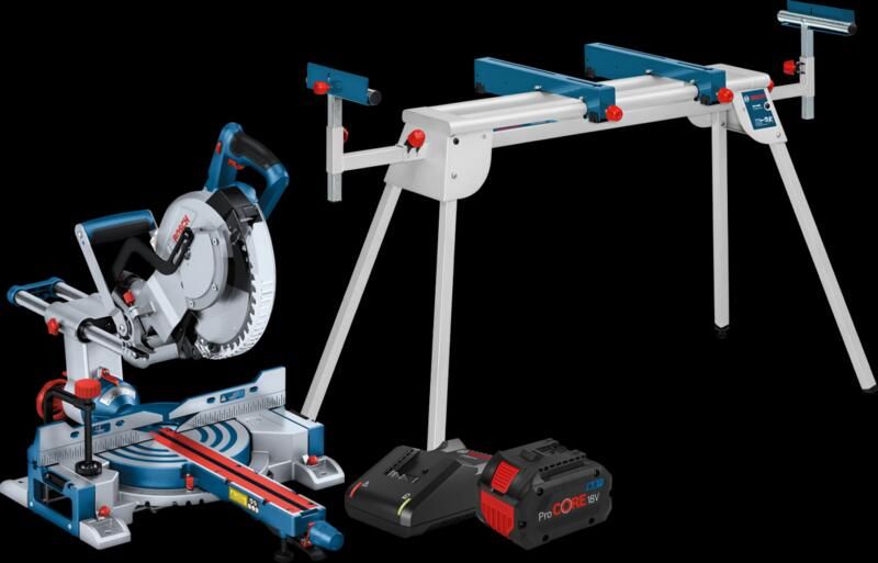 Bosch Professional GCM 18V-254 D + ProCORE 18V 8 0 Ah + Onderstel