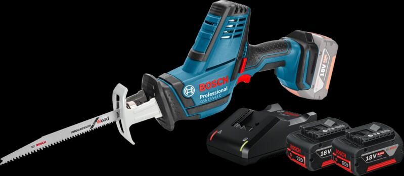 Bosch Professional GSA 18V-LI C incl. 4 0 Ah Accu (2x)