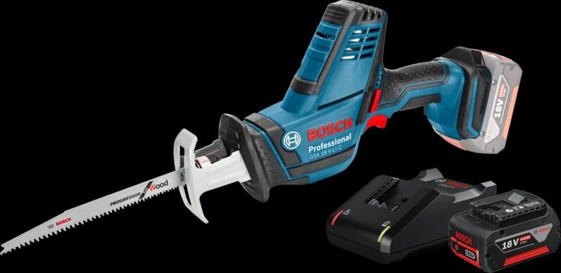 Bosch Professional GSA 18V-LI C incl. 4 0 Ah Accu