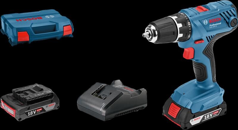 Bosch Blauw GSR 18V-21 Professional | Accu Schroefboormachine | L-Case | GBA 18V 2.0Ah 06019H100A