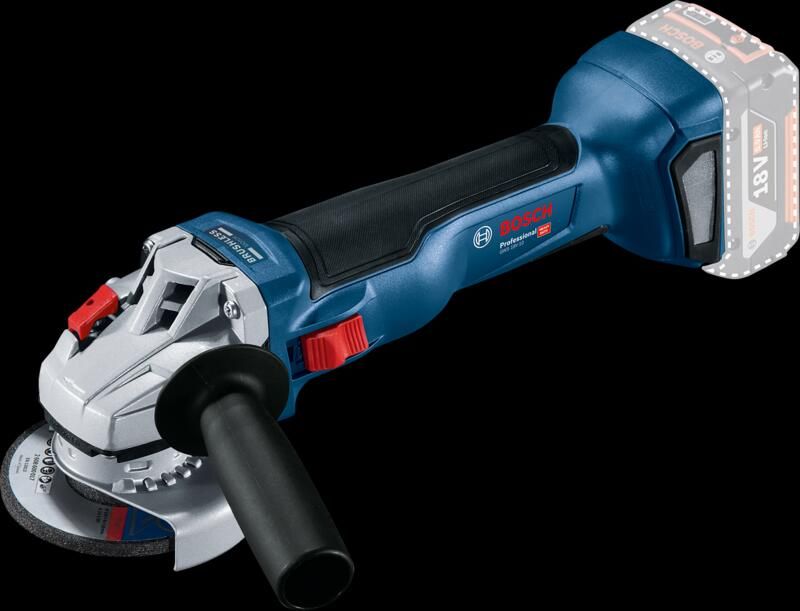 Bosch Blauw GWS 18V-10 Professional | Accu Haakse Slijper 125mm zonder accu&apos;s en lader in L-boxx 06019J4003