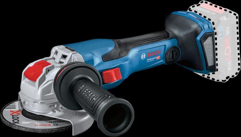 Bosch Blauw Haakse accuslijpmachine | GWS 18V-15 C Professional | X-LOCK | BITURBO | zonder accu&apos;s en lader in L-BOXX 06019H6400