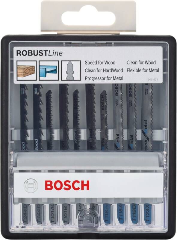 Bosch Robust Line 10-delige Decoupeerzaagbladenset (universeel)