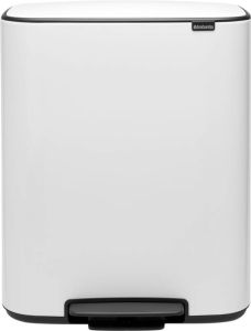 Brabantia Bo Pedal Bin 2 x 30 Liter White