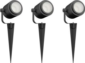 CALEX Smart Outdoor Grondspot RGB en Warm Wit licht 3-Pack
