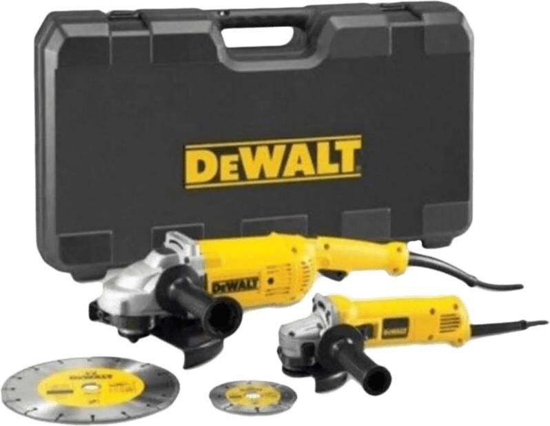 DeWalt DWE492SDT 230mm haakse slijper + DWE4207 125mm slijper in koffer DWE492SDT-QS