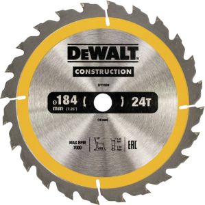 DeWalt Zaagblad voor Hout 184x16x1 8mm 24T