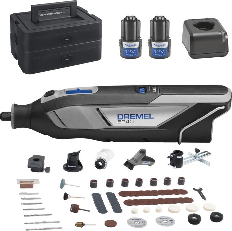 Dremel 8240-5 65 Platinum 12V Accu Multitool Set | Incl. 2 x 2 Ah accu + lader | In koffer F0138240JP