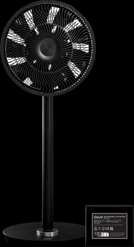 Duux Whisper Flex Smart Zwart met accu