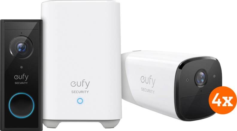 Eufy cam 2 Pro 4-Pack + Video Doorbell Battery