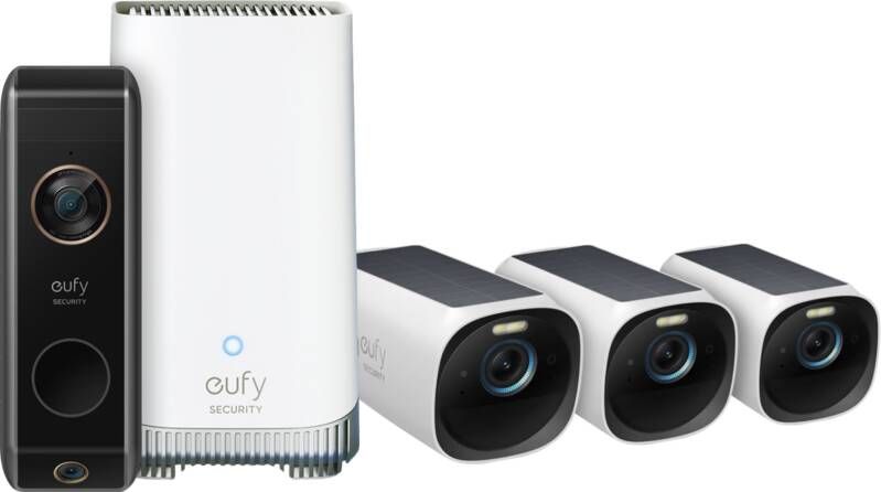 Eufy Cam 3-Pack + Video Doorbell Dual 2 Pro