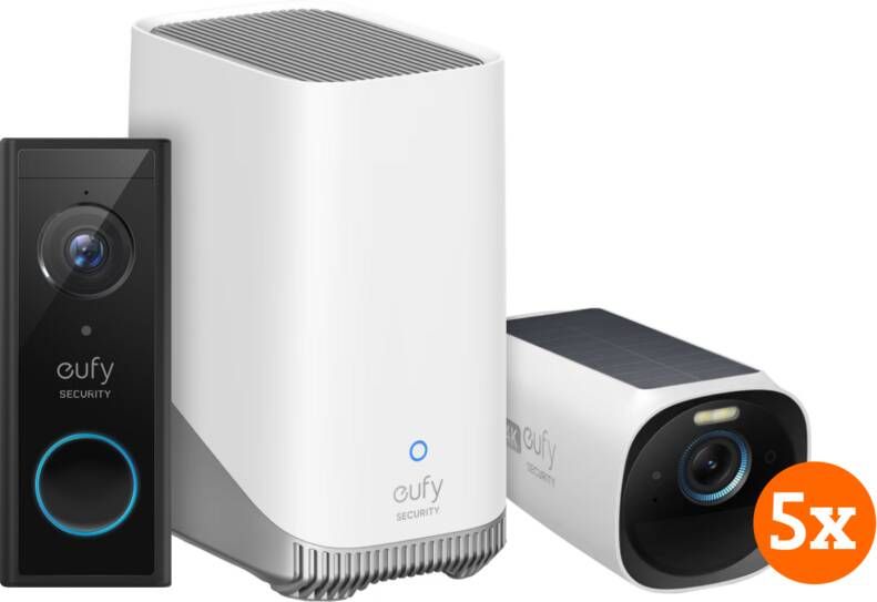 Eufy cam 3 5-pack + Video Doorbell Battery
