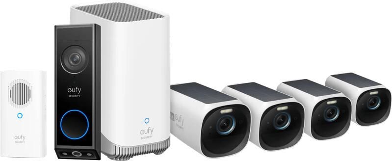 Eufy Anker Cam 3 4-Pack + Video Doorbell E340 + Chime