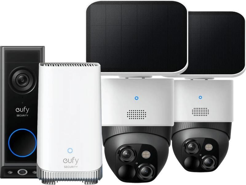 Eufy Anker Cam Solocam S340 Duo Pack + Video Doorbell E340 + HomeBase 3